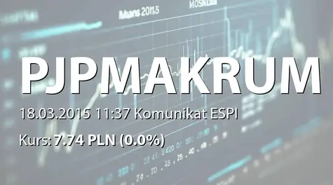 PJP MAKRUM S.A.: Wybór audytora - Deloitte Polska sp. z o.o. SK (2015-03-18)
