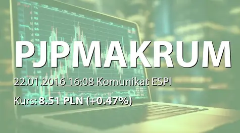 PJP MAKRUM S.A.: Zbycie akcji przez Pioneer Pekao Investments Management SA (2016-01-22)