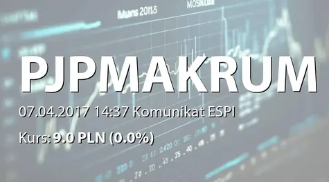 PJP MAKRUM S.A.: Zmiany w składzie Zarządu (2017-04-07)