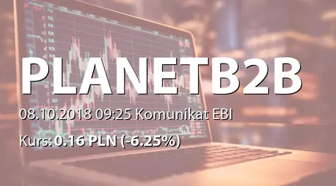 Planet B2B S.A.: NWZ - projekty uchwał: obniĹźenie kapitału (2018-10-08)