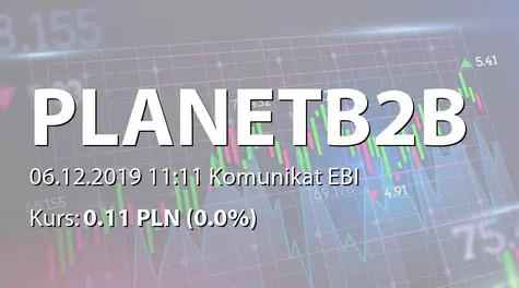 Planet B2B S.A.: Odpowiedzi na pytania akcjonariusza (2019-12-06)