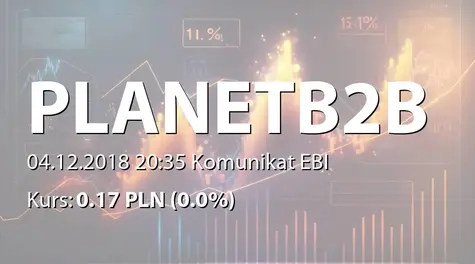 Planet B2B S.A.: Zmiany w składzie ZarzÄdu (2018-12-04)