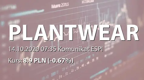 Plantwear S.A.: Drugie wezwanie akcjonariuszy do złożenia dokumentów akcji (2020-10-14)