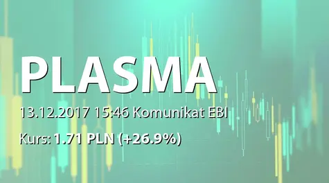 Plasma System S.A.: NWZ - podjÄte uchwały: emisja akcji serii E (2017-12-13)