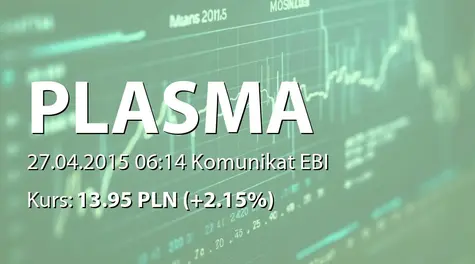 Plasma System S.A.: SA-Q1 2015 (2015-04-27)