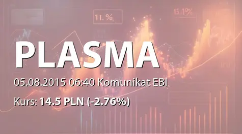 Plasma System S.A.: SA-Q2 2015 (2015-08-05)