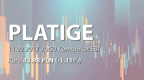 Platige Image S.A.: Zmiana terminĂłw przekazywania raportĂłw okresowych w roku 2017 (2017-02-11)
