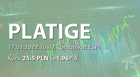 Platige Image S.A.: ZWZ - projekty uchwał: wypłata dywidendy - 0,60 PLN, zmiany w RN (2022-03-17)