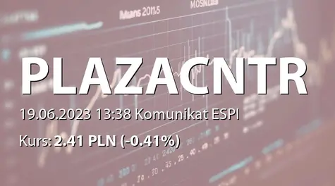 Plaza Centers N.V.: Agreement between Company and Elbit Imaging Ltd. (2023-06-19)