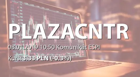 Plaza Centers N.V.: Payment to the holders od series A and series B bonds (2019-01-08)