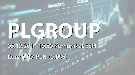 PL Group S.A.: Sprzedaż akcji przez osobę powiązaną (2014-12-05)