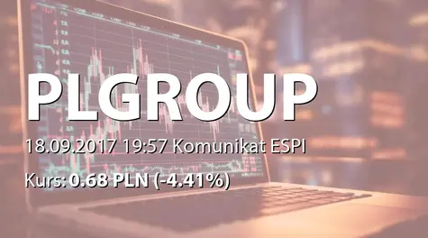 PL Group S.A.: Zbycie akcji przez Emila Bińkowskiego (2017-09-18)