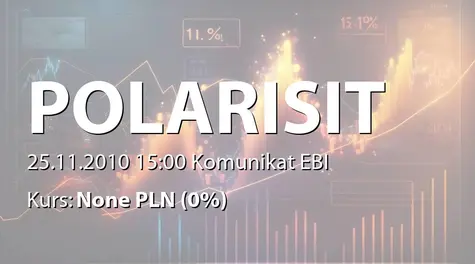 Polaris IT Group S.A.: Umowy pożyczek z ABS Investment SA, Advanced Technologies Investors SA i Carlson Ventures International Ltd. - 481 tys. zł (2010-11-25)