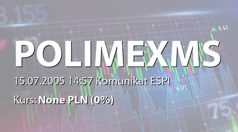 Polimex Mostostal S.A.: Umowa o udzielenie gwarancji z PKO BP SA - 41 mln zł (2005-07-15)