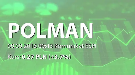 Polman S.A.: Informacja produktowa (2016-09-09)