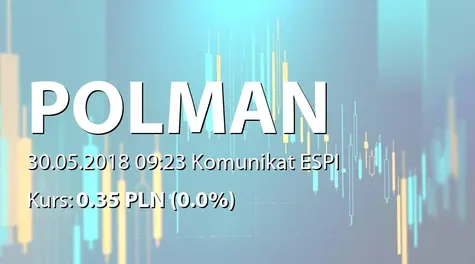 Polman S.A.: Odrzucenie wniosku o dofinansowanie projektu (2018-05-30)