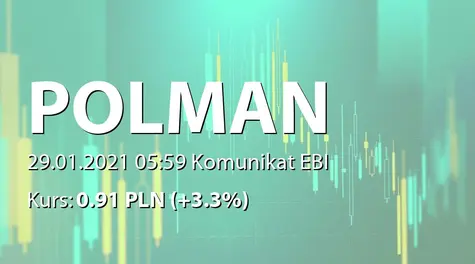 Polman S.A.: Terminy przekazywania raportów okresowych w 2021 roku (2021-01-29)