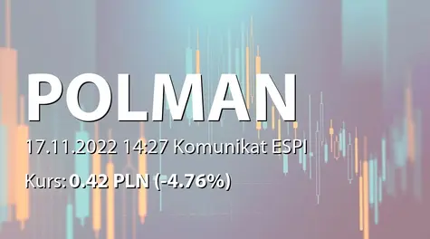 Polman S.A.: Zamówienia na prace czyszczenia hydrodynamicznego (2022-11-17)