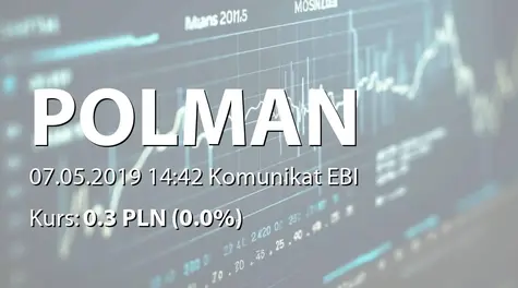 Polman S.A.: ZWZ - podjÄte uchwały: podział zysku, zmiany w statucie (2019-05-07)