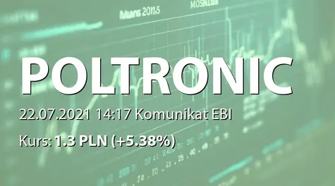 Poltronic S.A.: Uchwała o wypłacie dywidendy (2021-07-22)