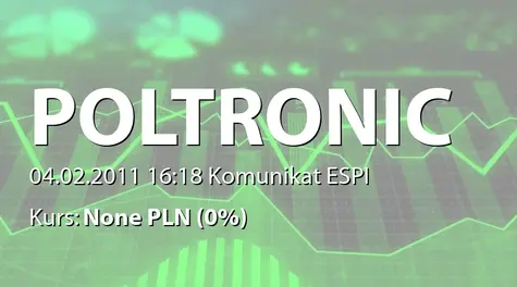 Poltronic S.A.: Zakup akcji przez osobę powiązaną (2011-02-04)