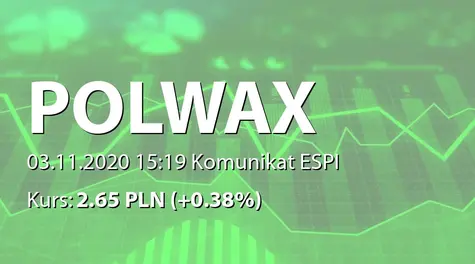 Polwax S.A.: Rejestracja akcji serii E w KDPW (2020-11-03)