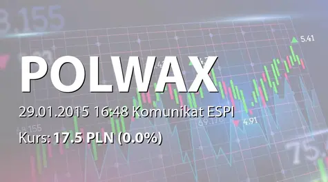 Polwax S.A.: Terminy przekazywania raportów okresowych w 2015 roku (2015-01-29)