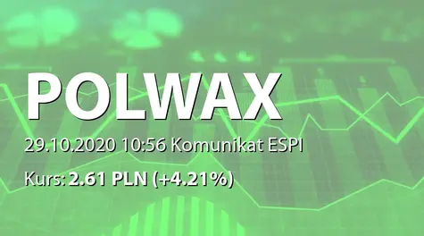 Polwax S.A.: Warunkowa rejestracja akcji serii E w KDPW (2020-10-29)