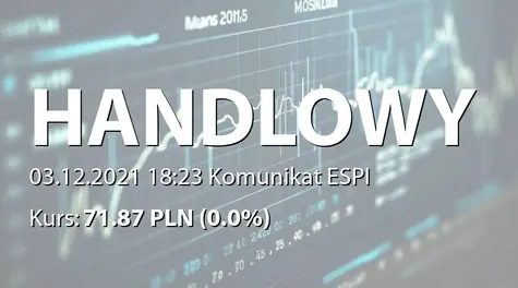 Bank Handlowy w Warszawie S.A.: Powołanie członka Zarządu (2021-12-03)