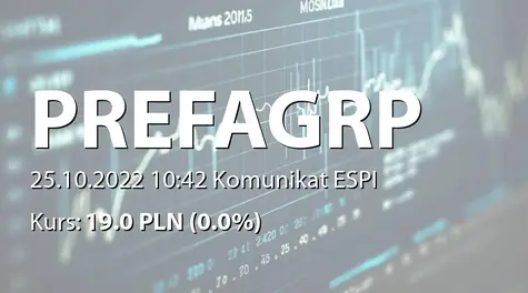 Prefa Group S.A.: Korekta numeracji raportu ESPI 87/2022 (2022-10-25)