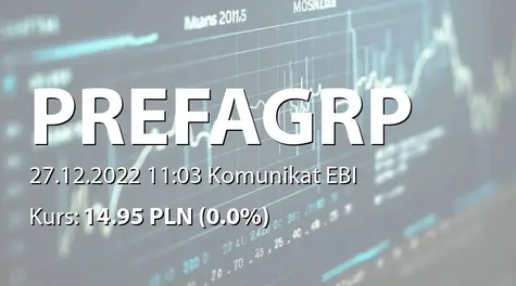 Prefa Group S.A.: Rejestracja podwyższenia kapitału w KRS (2022-12-27)