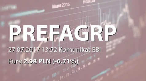 Prefa Group S.A.: ZWZ - odstÄpienie od przyjÄtego porzÄdku obrad (2017-07-27)