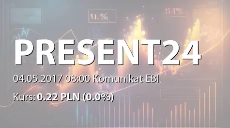 Present24 S.A.: Przeznaczenie ĹrodkĂłw z emisji akcji serii E (2017-05-04)