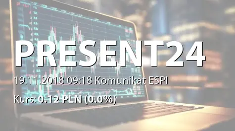 Present24 S.A.: Rozpoczęcie negocjacji dotyczących potencjalnej akwizycji (2018-11-19)