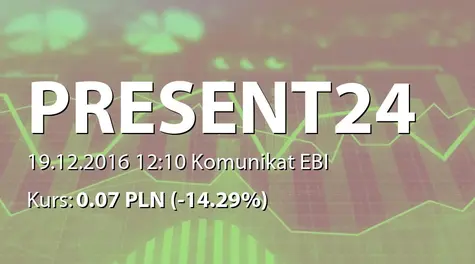 Present24 S.A.: Uchwała ZarzÄdu ws. emisji akcji serii E (2016-12-19)
