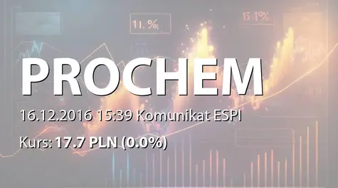 Prochem S.A.: Nabycie akcji przez Stevena Tappana (2016-12-16)