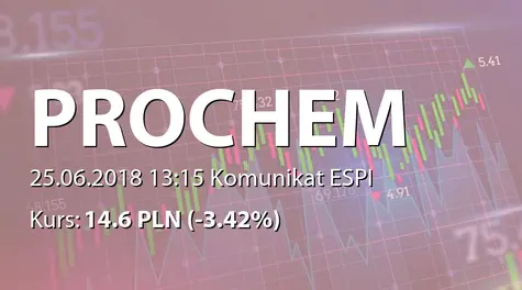 Prochem S.A.: Nabycie akcji przez Stevena Tappana (2018-06-25)