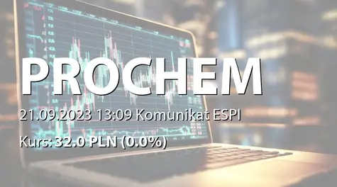 Prochem S.A.: Rozwiązanie umowy o generalną realizację inwestycji (2023-09-21)