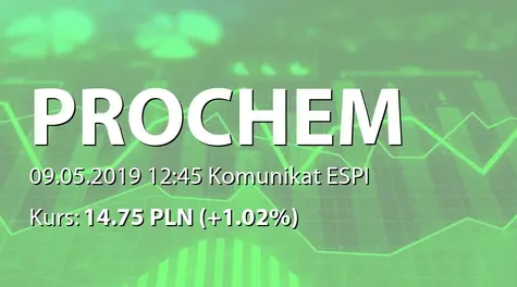 Prochem S.A.: SprzedaĹź akcji przez Esaliens TFI (2019-05-09)