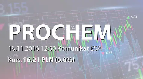 Prochem S.A.: Ukonstytuowanie się RN (2016-11-18)