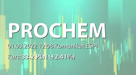 Prochem S.A.: Zawarcie umowy przedwstępnej przez jednostkę współzależną (2022-03-01)