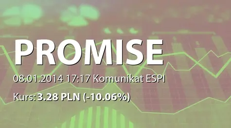 A.P.N. Promise S.A.: Informacja o zakupie akcji własnych (2014-01-08)