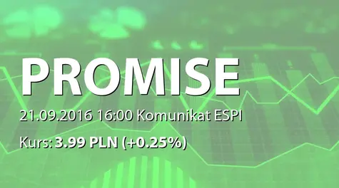 A.P.N. Promise S.A.: Korekta raportu ESPI 18/2016 (2016-09-21)