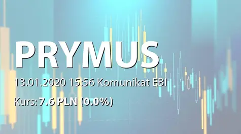 Prymus S.A.: Terminy przekazywania raportów okresowych w 2020 r. (2020-01-13)