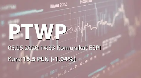 Polskie Towarzystwo Wspierania Przedsiębiorczości S.A.: Otrzymanie subwencji finansowej PFR (2020-05-05)