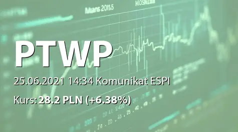 Polskie Towarzystwo Wspierania Przedsiębiorczości S.A.: Rekomendacja Zarządu ws. podziału zysku (2021-06-25)