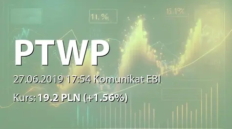 Polskie Towarzystwo Wspierania Przedsiębiorczości S.A.: Wypłata dywidendy - 0,77 PLN (2019-06-27)