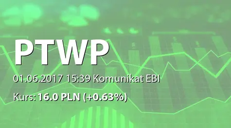 Polskie Towarzystwo Wspierania Przedsiębiorczości S.A.: ZWZ - projekty uchwał: wypłata dywidendy - 0,37 PLN, obniĹźenie kapitału (2017-06-01)