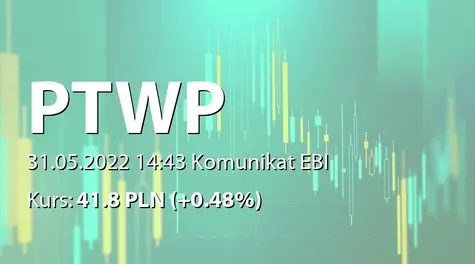 Polskie Towarzystwo Wspierania Przedsiębiorczości S.A.: ZWZ - projekty uchwał: wypłata dywidendy - 2,54 PLN, zmiany w RN (2022-05-31)