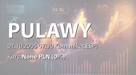 Grupa Azoty Zakłady Azotowe Puławy S.A.: Umowa subemisyjna oraz zmiany prospektu emisyjnego (2005-10-01)